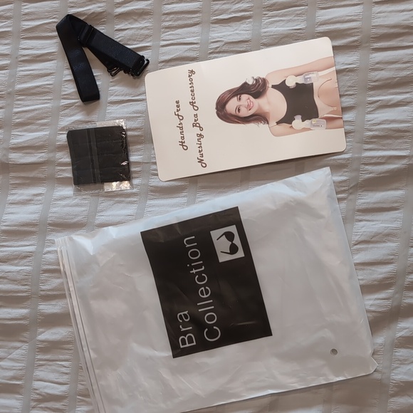 Small Nursing Pumping Bra Tank Top Set Black - Picture 2 of 12